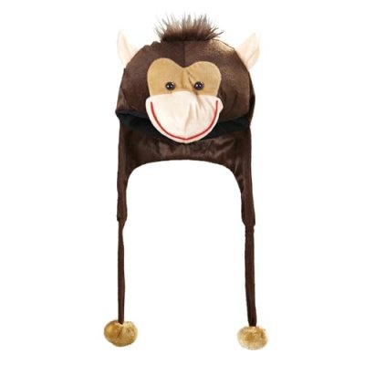 WIDMANN Bonnet singe en peluche adulte