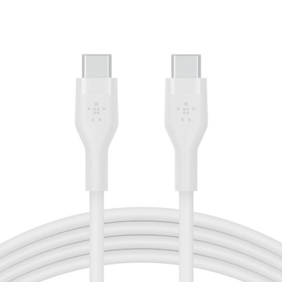 BELKIN Boost charge flex c&acirc;ble silicone usb-c vers usb-c (blanc) CAB009BT2MWH