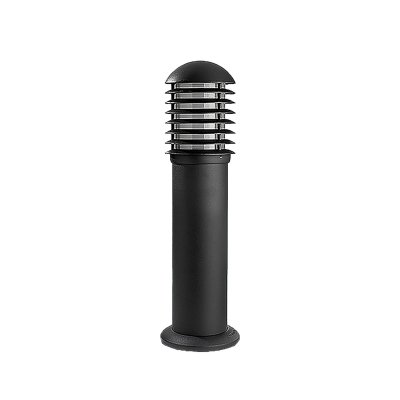LEDS C4 Borne Balizas 50cm, aluminium et polycarbonate, gris urbain