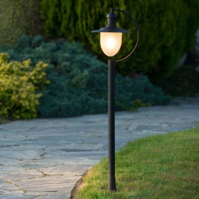 LUCIDE Borne col de cygne Aruba IP44 H110 cm - Noir