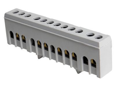 ZENITECH Bornier de phase &nbsp;12 connexions gris