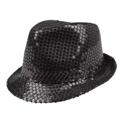 BOLAND Borsalino -  - Disco - Noir - Adulte - Chapeau paillet&eacute; 
