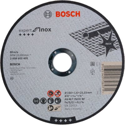BOSCH Bosc Trennsch. 150x1,6mm Ger. E. F. Inox 2608603405
