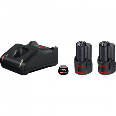 BOSCH  1 Batterie Starter Set 2 Gba 12v 2.0ah Avec Chargeur Gal 12v-40