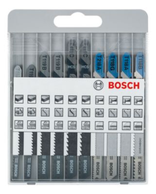 BOSCH  1 Kit De 10 Lames De Scie Sauteuse Pour Bois Et M&eacute;tal - 