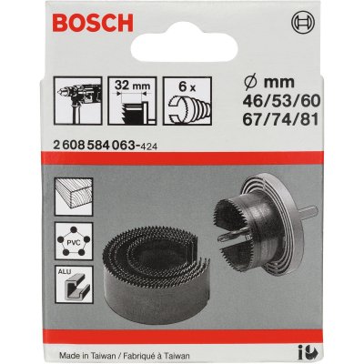 BOSCH  1 Scies-cloches, 46; 53; 60; 67; 74; 81 Mm