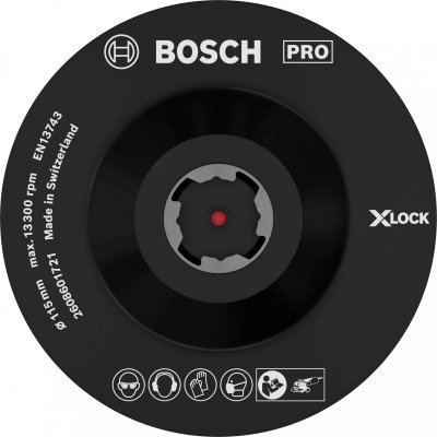 BOSCH  - 115 mm support x-lock Velcro en forme de plaque
