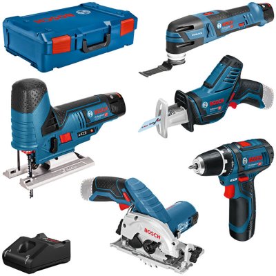 BOSCH  12v pack outillage &eacute;lectr. Gsr+gst+gop+gks+gsa DFX-616919