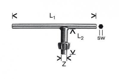 BOSCH  - 1607950041 Cl&eacute;s de rechange pour mandrins