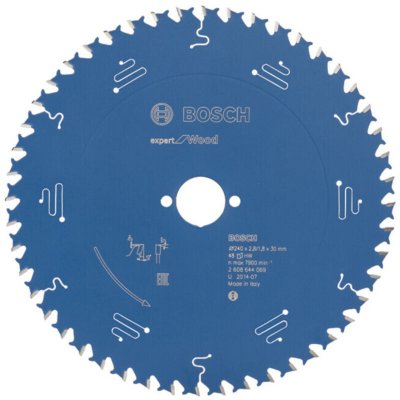 BOSCH  2 608 644 069, Bois, 24 cm, 3 cm, 1,8 mm, 7900 tr-min, 2,8 mm