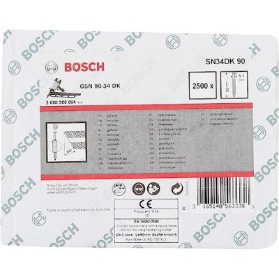 BOSCH  2500 Clous En Bande 34&deg; &Agrave; T&ecirc;te En D &middot; Version Lisse