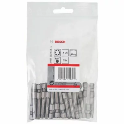 BOSCH ACCESSORIES Bosch 2607002512 Embout De Vissage Extra-Dur T25, 49 Mm