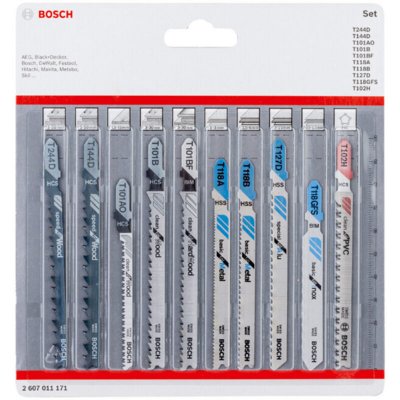 BOSCH  2607011171 Jig Saw Blade 10 Units Clair
