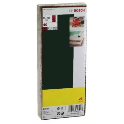 BOSCH  2607017100 Set De 25 Abrasifs Pour Ponceuse Vibrante 93 X 230 Grain 120 Perfor&eacute;s