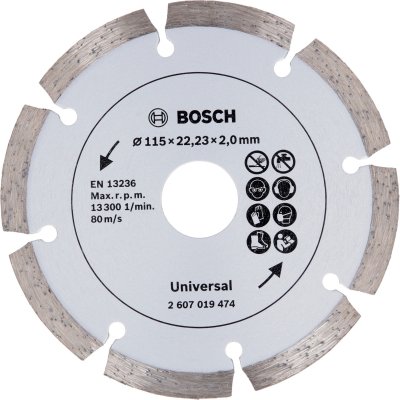 BOSCH  2607019474 Disque Diamant Pour Meuleuse Ma&ccedil;onnerie 115 Mm