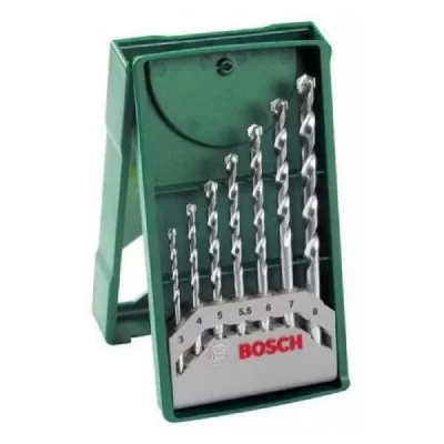 BOSCH  2607019581 Mini X-Line Coffret De Forets 7 Pi&egrave;ces Pierre