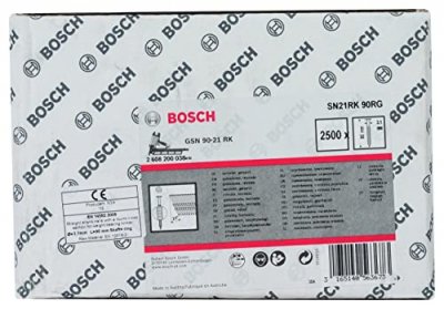 BOSCH  2608200038 Clous &agrave; T&ecirc;te Ronde 21&deg; Galvanis&eacute; / Filet&eacute; 90 Mm