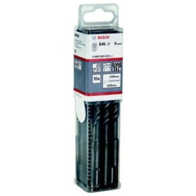 BOSCH  2608585623 Foret Sds-Plus S4L 8.0 X 100 X 160 10 Pi&egrave;ces