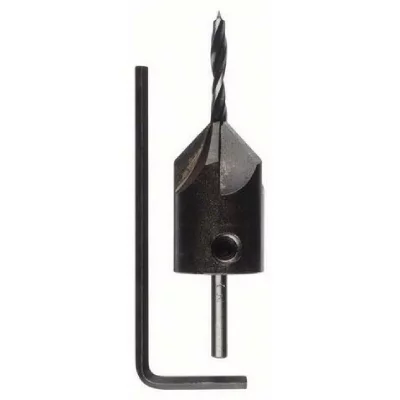 BOSCH  - 2608595345 M&egrave;ches h&eacute;lico&iuml;dales &agrave; bois avec fraise &agrave; lamer