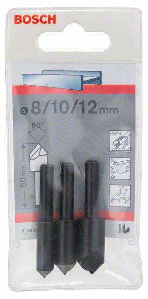 BOSCH  2608596667 Coffret De Fraises Coniques Queue 6 Mm