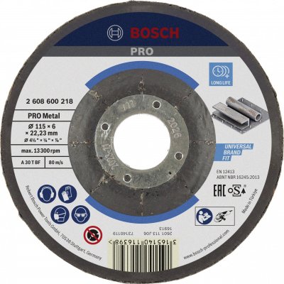 BOSCH  - 2608600218 Meule &agrave; &eacute;barber &agrave; moyeu d&eacute;port&eacute; Expert for Metal