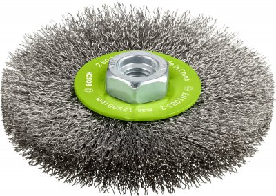 BOSCH  - 2608622107 Brosse circulaire 115 mm &agrave; fils d'inox ondul&eacute;s