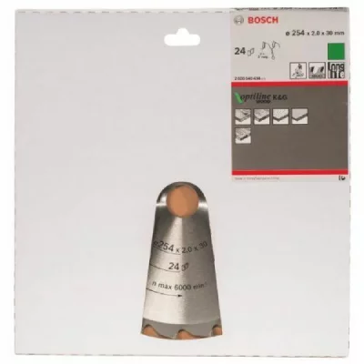 BOSCH  - 2608640434 Lame de scie circulaire op wo b 254x30-24