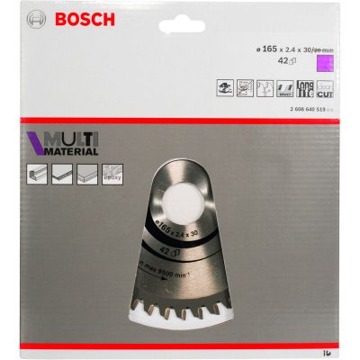 BOSCH  - 2608640519 Lame de scie circulaire mm mu h 165x30-42