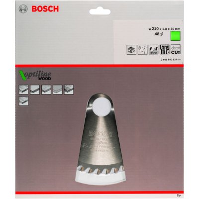 BOSCH  - 2608640623 Lame de scie circulaire Optiline Wood