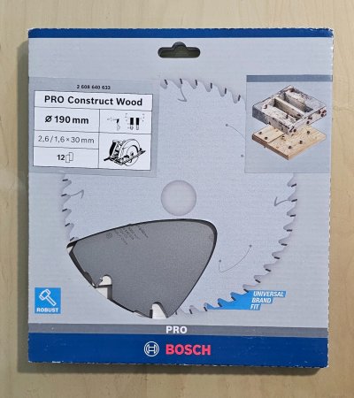 BOSCH  - 2608640633 Lame de scie circulaire Construct Wood