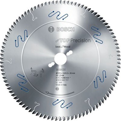 BOSCH  2608642121 Disco de sierra circular CSB Top Precision madera 350x30x84D ATB