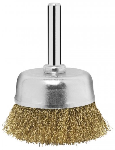 BOSCH  2609256516 Brosse Boisseau Pour Perceuse M14 Fils Ondul&eacute;s Laitonn&eacute;s 6 X 50 Mm
