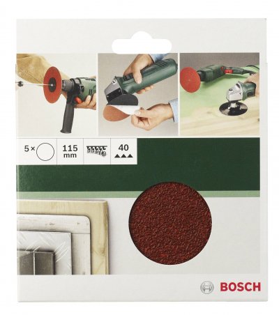 BOSCH  2609256B47 Disques abrasifs pour meuleuse angulaire et perceuse, set de 10 pi&egrave;ces