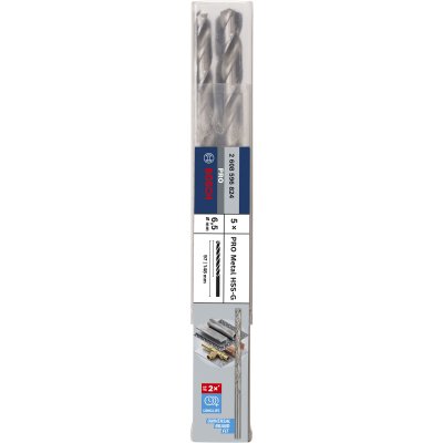 BOSCH  5 Forets &Agrave; M&eacute;taux Rectifi&eacute;s Hss-g, Din 340
