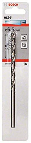 BOSCH  5 Forets &Agrave; M&eacute;taux Rectifi&eacute;s Hss-g S&eacute;rie Longue 6,5 97 148 Mm
