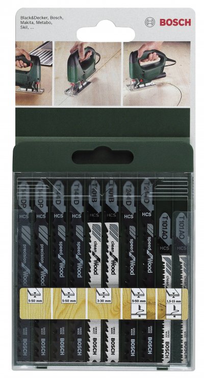 BOSCH  Accessoires - set 10 lames scie sauteuse -