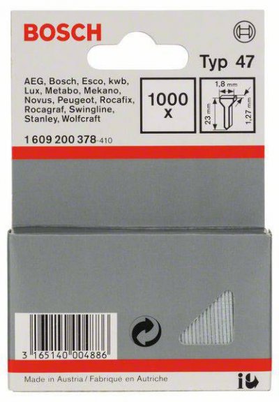 BOSCH  Accessories 1609200378 Clou 23 mm Lot de 1000