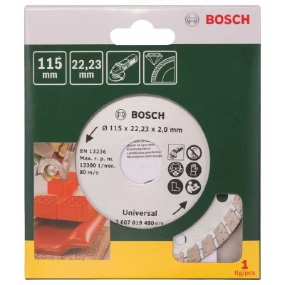 BOSCH ACCESSORIES  2607019480 Disque diamant pour Meuleuse Turbo 115 mm