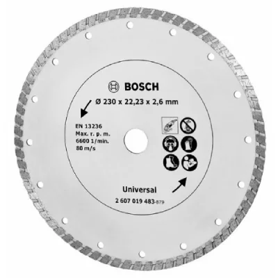 BOSCH  Accessories 2607019483 Disque diamant pour Meuleuse Turbo 230 mm