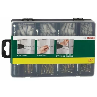 BOSCH  Accessories 2607019511 Coffret de 173 Accessoires de Fixation