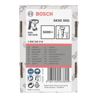 BOSCH  Accessories 2608200518 Clou &agrave; t&ecirc;te frais&eacute;e 1,2/18 g / 50G