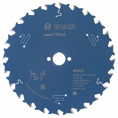 BOSCH  Accessories 2608644029 Lame de scie circulaire expert for wood 180 x 20 x 2,6 mm 24