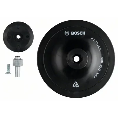 BOSCH  Accessories Plateaux de Pon&ccedil;age avec Queue de Serrage, 125mm