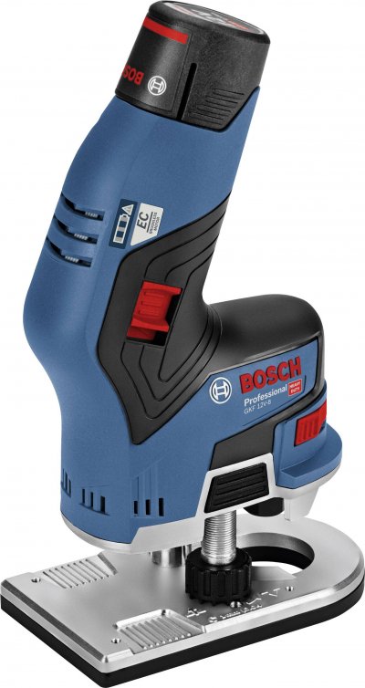 BOSCH  - Affleureuse sans fil gkf 12V-8 avec 2x batteries 3.0Ah L-Boxx