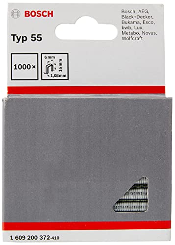 BOSCH ACCESSORIES Bosch agrafe a dos &eacute;troit type 55 6 x 1,08 x 16 mm x 1000