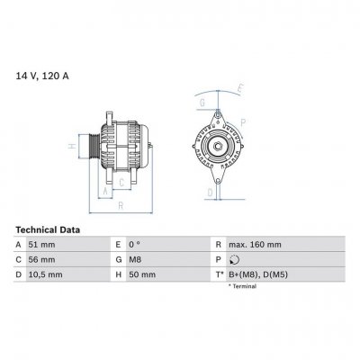 BOSCH  - Alternateur 0 986 039 240 - R&eacute;f. 0986039240