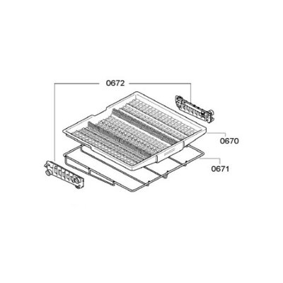 BOSCH  B/s/h - Cadre Support Panier A Couverts 0671 - Ref: 00685184