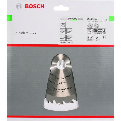 BOSCH  - Bois de la lame de scie circulaire. 165 x 20/16 x 1,7 m
