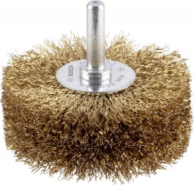 BOSCH  Brosse circulaire &agrave; fils ondul&eacute;s laitonn&eacute;s - &Oslash; 80 mm
