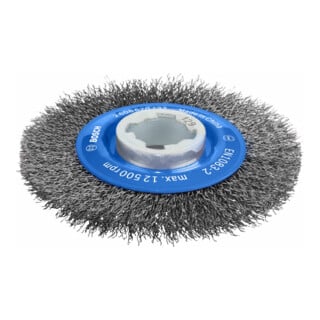BOSCH  Brosse circulaire &agrave; fils ondul&eacute;s X-LOCK 115mm - Clean for Metal